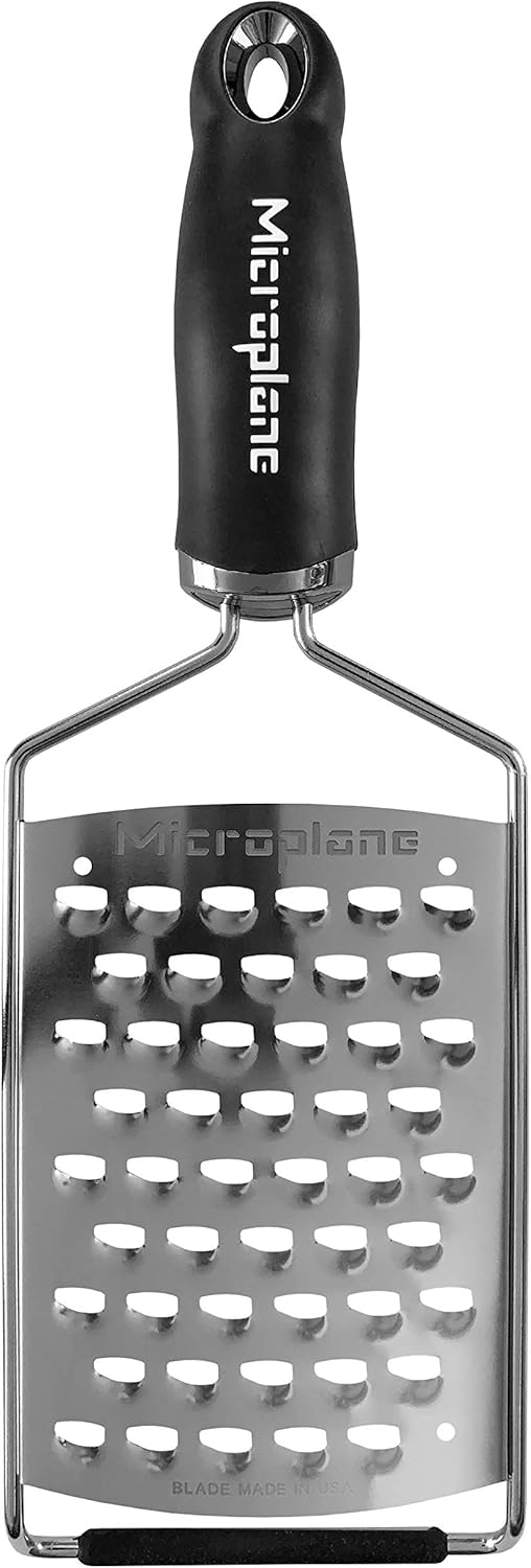 Gourmet Series Ultra Coarse Grater - Stainless Steel Durable Cheese & Vegetable Grater with Non-Slip Handle for Kitchen, Professional Chef Tools & Equipment
