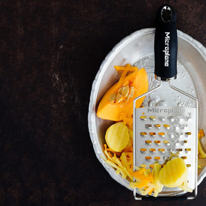 Gourmet Series Ultra Coarse Grater - Stainless Steel Durable Cheese & Vegetable Grater with Non-Slip Handle for Kitchen, Professional Chef Tools & Equipment