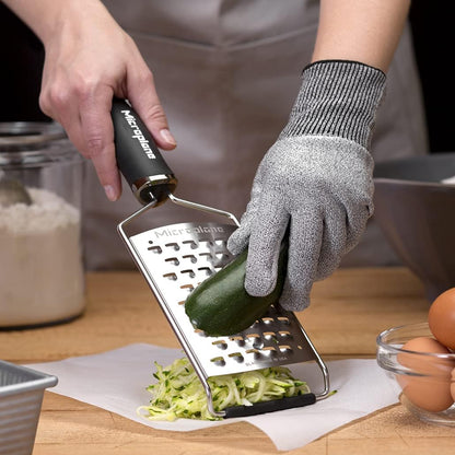 Gourmet Series Ultra Coarse Grater - Stainless Steel Durable Cheese & Vegetable Grater with Non-Slip Handle for Kitchen, Professional Chef Tools & Equipment