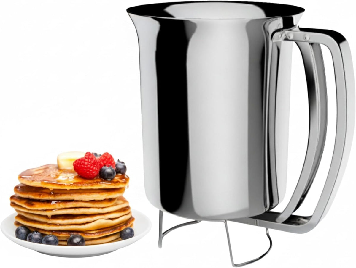 Pancake Batter Dispenser, Stainless Steel, 3-Cups