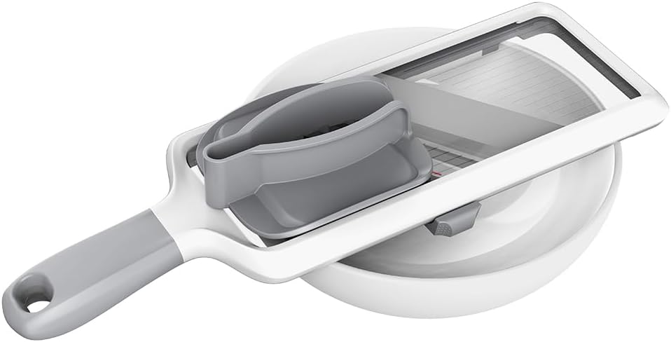 ZKIRON Safety Hand Guard and Food Holder for Mandoline Slicers | Finger Protection, Steady Food Control, Ergonomic Non-Slip Grip, Durable for Smooth and Safe Slicing of Fruits & Vegetables