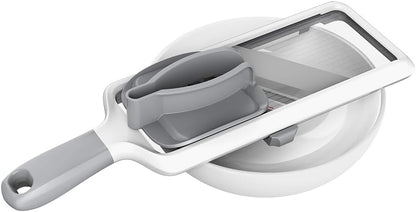 ZKIRON Safety Hand Guard and Food Holder for Mandoline Slicers | Finger Protection, Steady Food Control, Ergonomic Non-Slip Grip, Durable for Smooth and Safe Slicing of Fruits & Vegetables