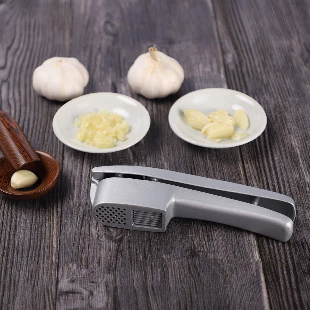 Garlic Press and Slicer 2-in-1, Mincer & Crusher with Peeler