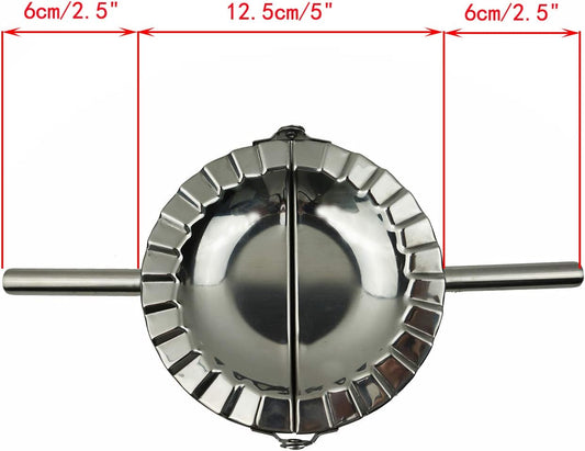 Stainless Steel Dumpling Maker, 5" Goya Empanada Press Mold XL