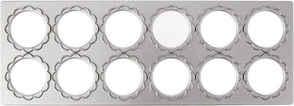 Fox Run 57670 Ravioli Cutter Stamps, Round & Square, Set of 2 , 2.75 x 4.75 x 5.75 inches | Make Square Or Round Raviolis At Home | Aluminum Ravioli Cutter With Wooden Handles | Cute Ravioli Maker Set | Pasta Tools