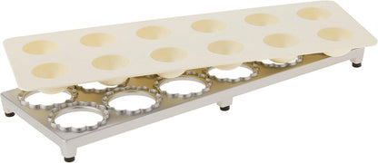 Fox Run 57670 Ravioli Cutter Stamps, Round & Square, Set of 2 , 2.75 x 4.75 x 5.75 inches | Make Square Or Round Raviolis At Home | Aluminum Ravioli Cutter With Wooden Handles | Cute Ravioli Maker Set | Pasta Tools