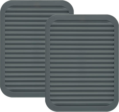 Silicone Trivets Mats for Hot Dishes and Hot Pots, Hot Pads for Countertops, Tables, Pot Holders, Spoon Rest Small Drying Mats Set of 2 Many Colors for Your Choose (Teal)