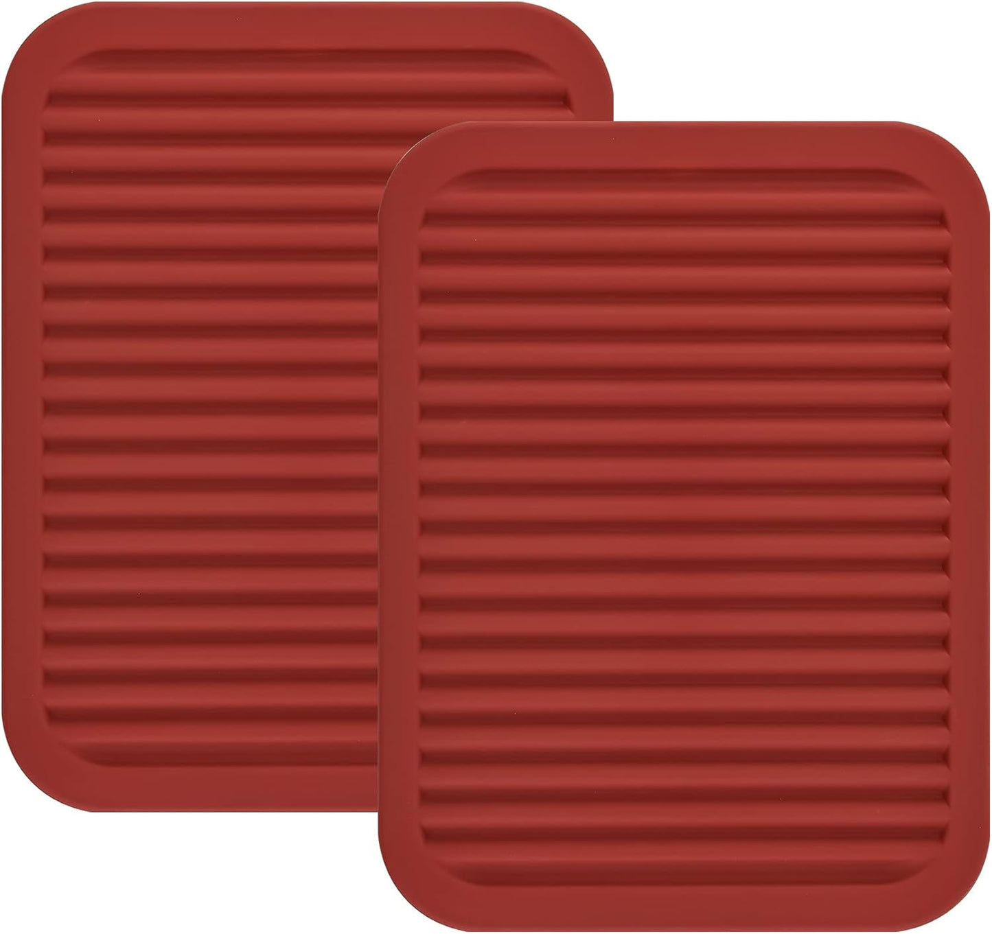 Silicone Trivets Mats for Hot Dishes and Hot Pots, Hot Pads for Countertops, Tables, Pot Holders, Spoon Rest Small Drying Mats Set of 2 Many Colors for Your Choose (Teal)