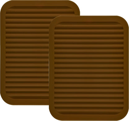 Silicone Trivets Mats for Hot Dishes and Hot Pots, Hot Pads for Countertops, Tables, Pot Holders, Spoon Rest Small Drying Mats Set of 2 Many Colors for Your Choose (Teal)