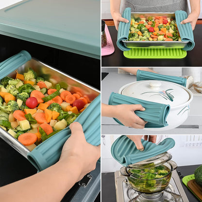 Silicone Trivets Mats for Hot Dishes and Hot Pots, Hot Pads for Countertops, Tables, Pot Holders, Spoon Rest Small Drying Mats Set of 2 Many Colors for Your Choose (Teal)