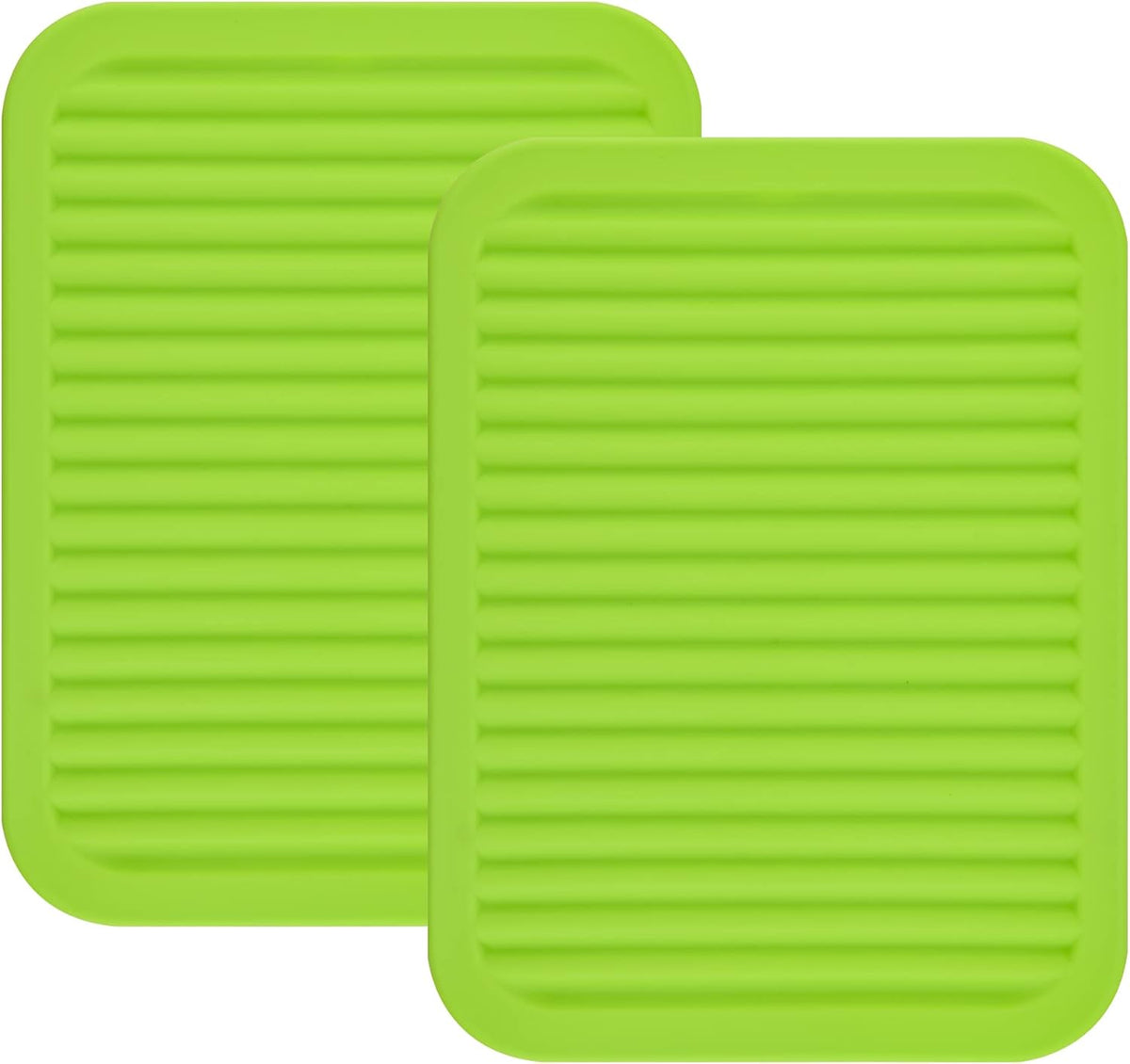Silicone Trivets Mats for Hot Dishes and Hot Pots, Hot Pads for Countertops, Tables, Pot Holders, Spoon Rest Small Drying Mats Set of 2 Many Colors for Your Choose (Teal)