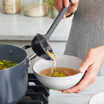Silicone 3 Piece Cooking Utensil Set, Fish Turner, Mixing Spatula, Solid Spoon, Flexible Nonstick Kitchen Tools Rigid Steel Core, Heat-Resistant Anti-Slip Handle BPA-Free Dishwasher Safe Blue