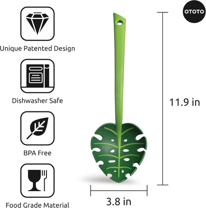 Papa Nessie Pasta Server, Spaghetti Spoon - Food Grade & BPA Free Pasta Spoon Server - Dishwasher Safe & Heat Resistant Spaghetti Server, Pasta Fork 11.22x3.35x2.17 in