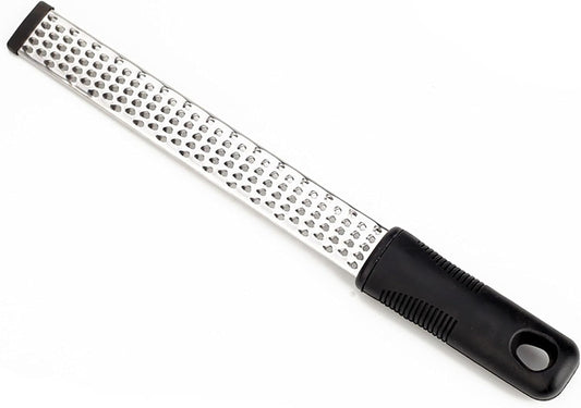 Cheese Grater, 10 Inch x 1 Inch Stainless Steel Vegetables Zester with Rubber Handle for Vegetables, Cheese, Fruits and Lemon (25cm)