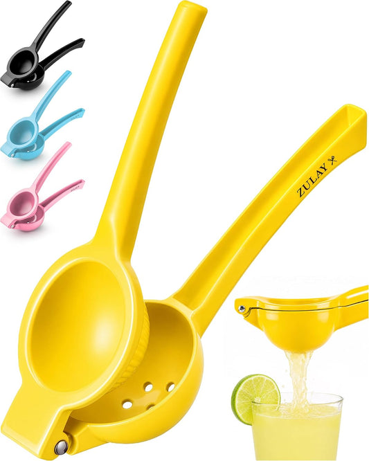 Metal Lemon Squeezer - Handheld Lemon Juicer Squeezer - Easy to Use Citrus Juicer - Manual Press for Extracting the Most Juice Possible - Extracts Every Last Drop