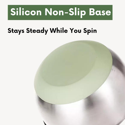 Stainless Steel Salad Spinner with Storage Lid, 5.3Qt