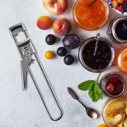Bottle Opener & Jar Opener for Weak Hands, 7.87 Inch Adjustable Stainless Steel Can Opener, Multifunctional Jar Lid Opener Gripper for Seniors with Arthritis
