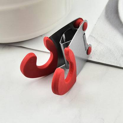 Pot Clips Stainless Steel Pot Holders Anti-Scald Grip Pot Fixed Clamp Kitchen Accessories 2 Colors Choose for Spoon Rest