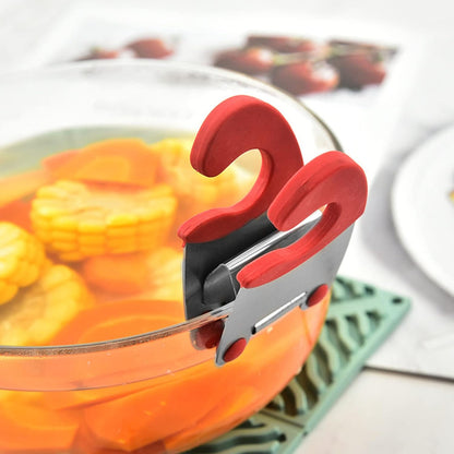 Pot Clips Stainless Steel Pot Holders Anti-Scald Grip Pot Fixed Clamp Kitchen Accessories 2 Colors Choose for Spoon Rest
