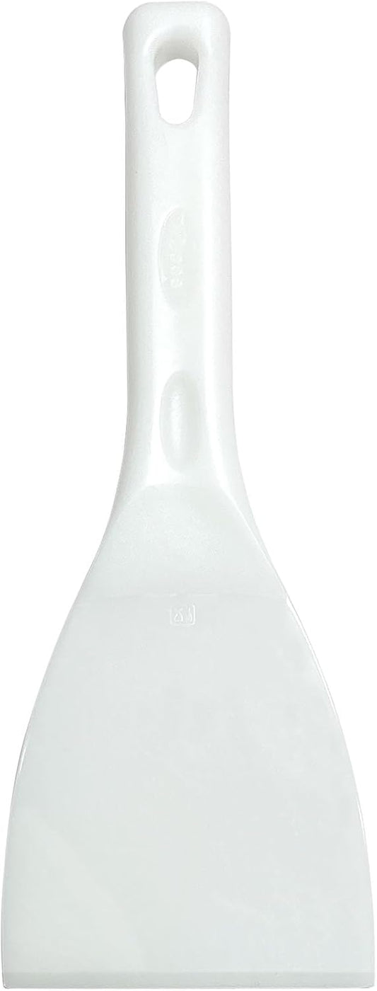 Pizza Dough Scraper with Handle Dough Spatula White Flexible Plastic Food Safe Scraper Tool 4 Inch Bench Scraper