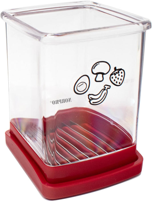 Speed Slicer with Push Plate, Red, 3"L x 3"W x 4.25"H