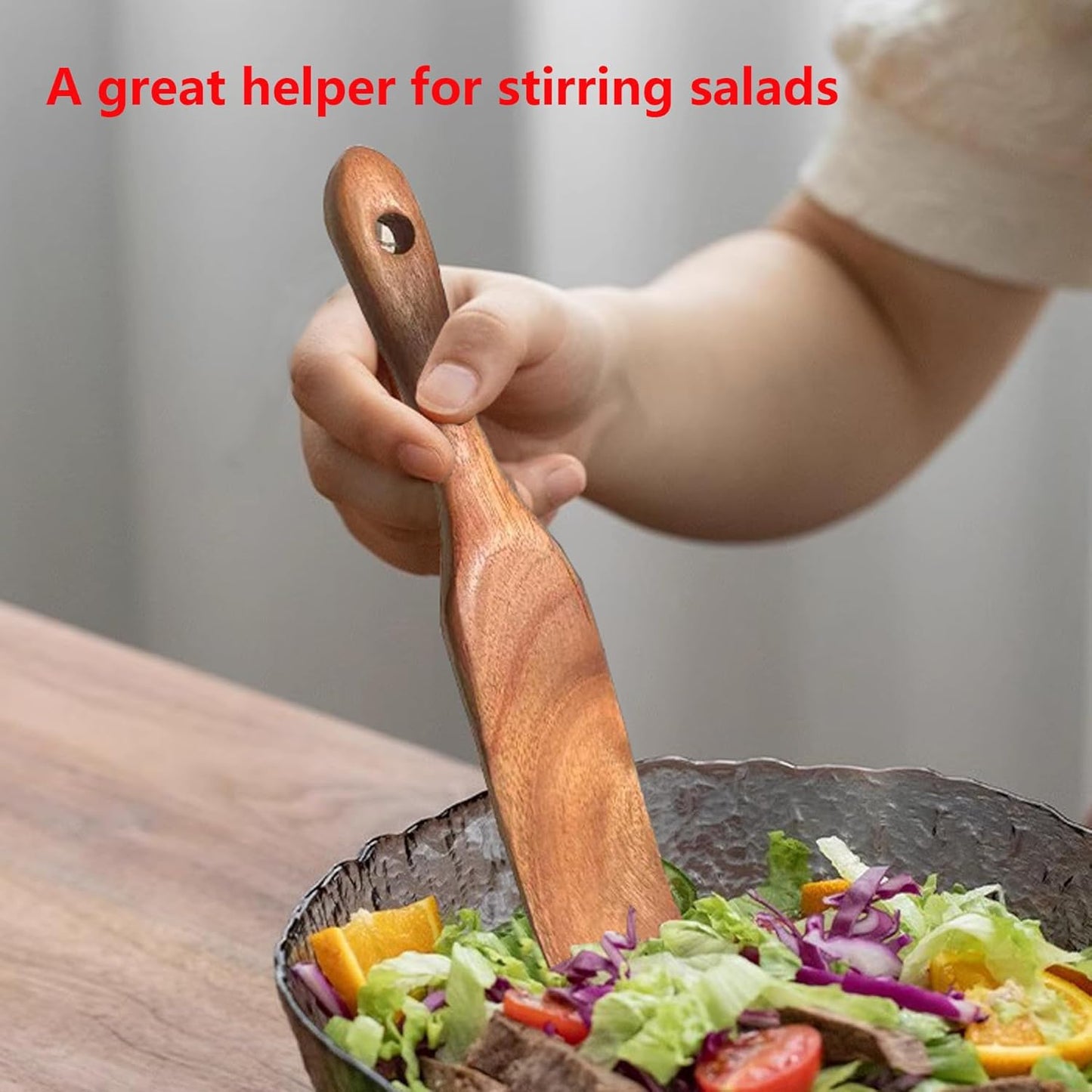 Wooden Spurtle Spatula for Sourdough Starter, Dough & Bread Mixing | Perfect for sourdough starter, mixing, reaching jar bottom. Nonstick safe. Durable wooden tool.