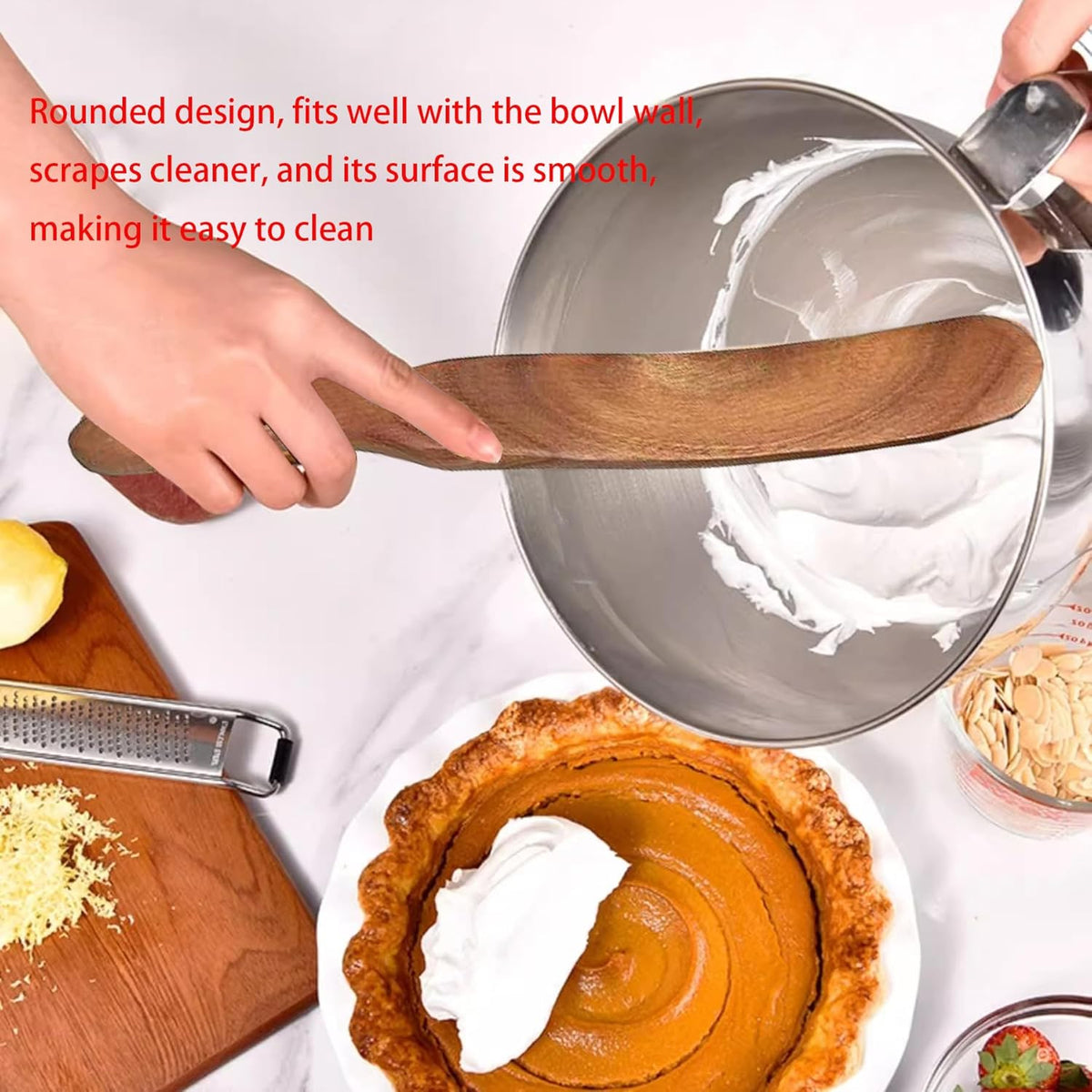Wooden Spurtle Spatula for Sourdough Starter, Dough & Bread Mixing | Perfect for sourdough starter, mixing, reaching jar bottom. Nonstick safe. Durable wooden tool.