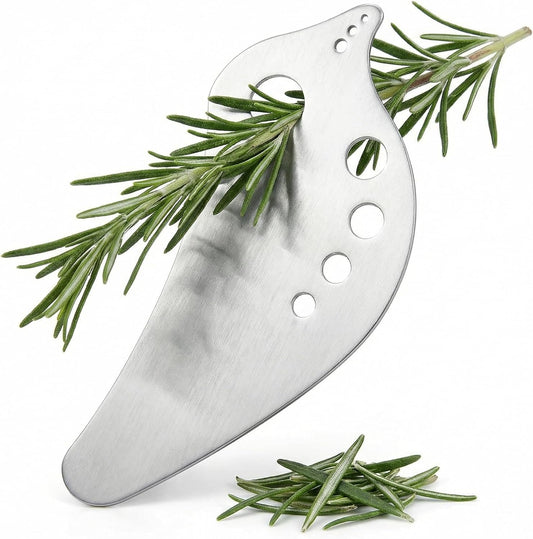 Metal Herb Stripper Tool – Stainless Steel Kale Stem & Leaf Remover with Grip Handle for Fresh Greens