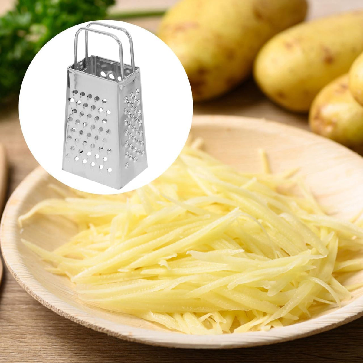 Mini Cheese Grater Set of 2 4-Sided Stainless Steel Box Grater for Cheese Vegetables Carrots Potatoes Handheld Shredder for Kitchen Compact 3.14 X 1.49 X 1.18 in