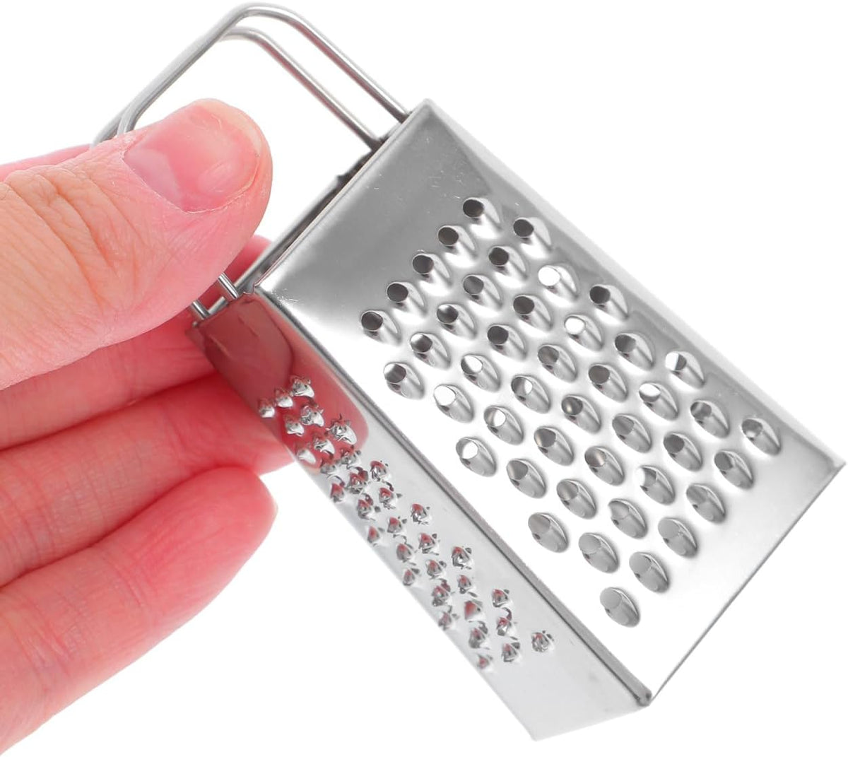 Mini Cheese Grater Set of 2 4-Sided Stainless Steel Box Grater for Cheese Vegetables Carrots Potatoes Handheld Shredder for Kitchen Compact 3.14 X 1.49 X 1.18 in
