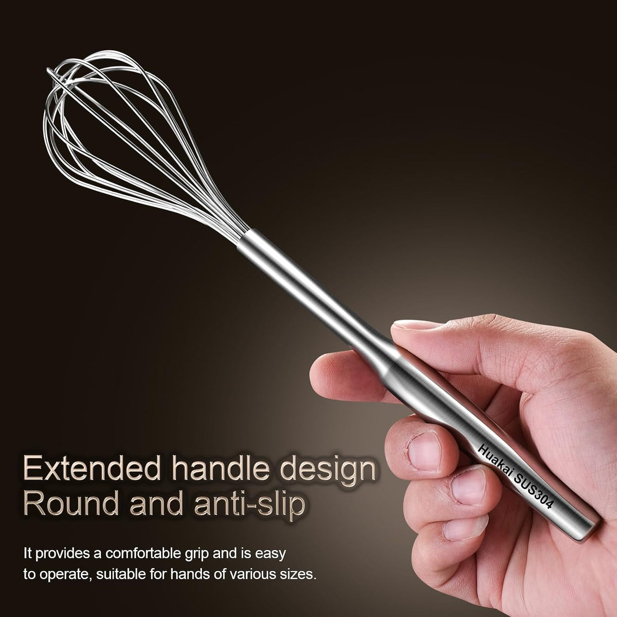 Stainless Steel Small Whisk, 10-Inch