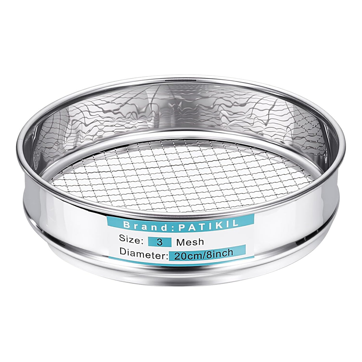 325 Mesh(0.045mm) Lab Sieve, 3.9"(10cm) Diameter Sifting Screen 304 Stainless Steel Wire Cloth Fine Mesh Sieve for Industrial Laboratory Home Soil Sifter Dry Sift Screens Hash - Colors B