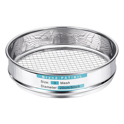 325 Mesh(0.045mm) Lab Sieve, 3.9"(10cm) Diameter Sifting Screen 304 Stainless Steel Wire Cloth Fine Mesh Sieve for Industrial Laboratory Home Soil Sifter Dry Sift Screens Hash - Colors B