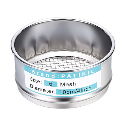 325 Mesh(0.045mm) Lab Sieve, 3.9"(10cm) Diameter Sifting Screen 304 Stainless Steel Wire Cloth Fine Mesh Sieve for Industrial Laboratory Home Soil Sifter Dry Sift Screens Hash - Colors B