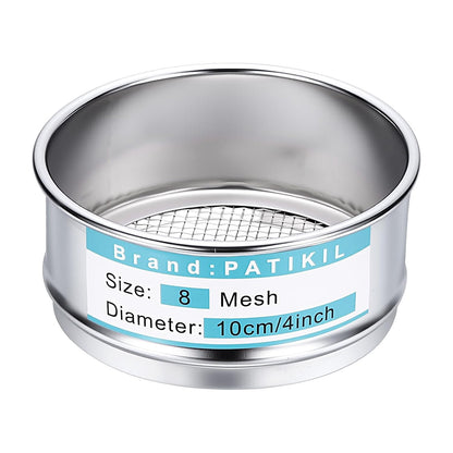 325 Mesh(0.045mm) Lab Sieve, 3.9"(10cm) Diameter Sifting Screen 304 Stainless Steel Wire Cloth Fine Mesh Sieve for Industrial Laboratory Home Soil Sifter Dry Sift Screens Hash - Colors B