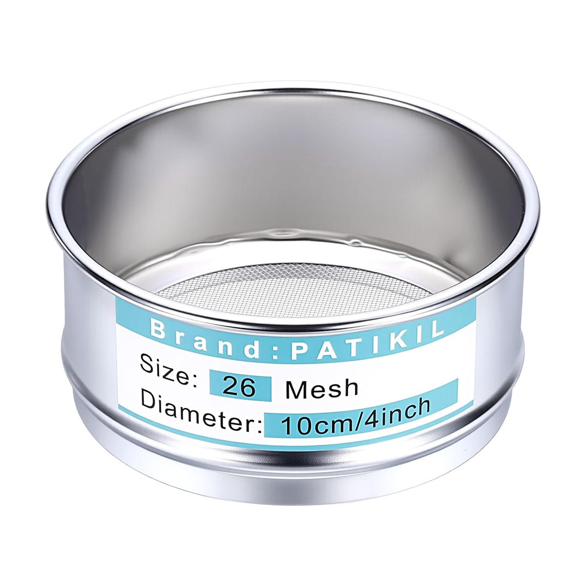 325 Mesh(0.045mm) Lab Sieve, 3.9"(10cm) Diameter Sifting Screen 304 Stainless Steel Wire Cloth Fine Mesh Sieve for Industrial Laboratory Home Soil Sifter Dry Sift Screens Hash - Colors B