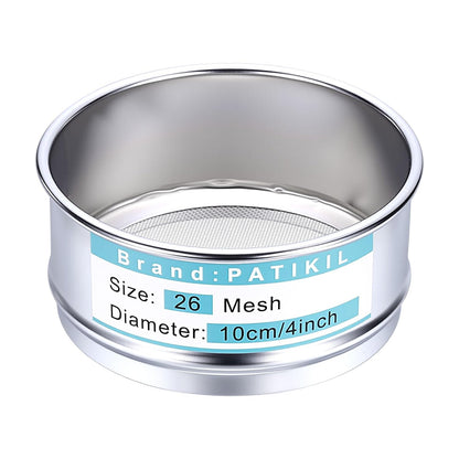 325 Mesh(0.045mm) Lab Sieve, 3.9"(10cm) Diameter Sifting Screen 304 Stainless Steel Wire Cloth Fine Mesh Sieve for Industrial Laboratory Home Soil Sifter Dry Sift Screens Hash - Colors B