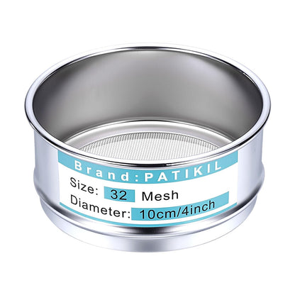 325 Mesh(0.045mm) Lab Sieve, 3.9"(10cm) Diameter Sifting Screen 304 Stainless Steel Wire Cloth Fine Mesh Sieve for Industrial Laboratory Home Soil Sifter Dry Sift Screens Hash - Colors B