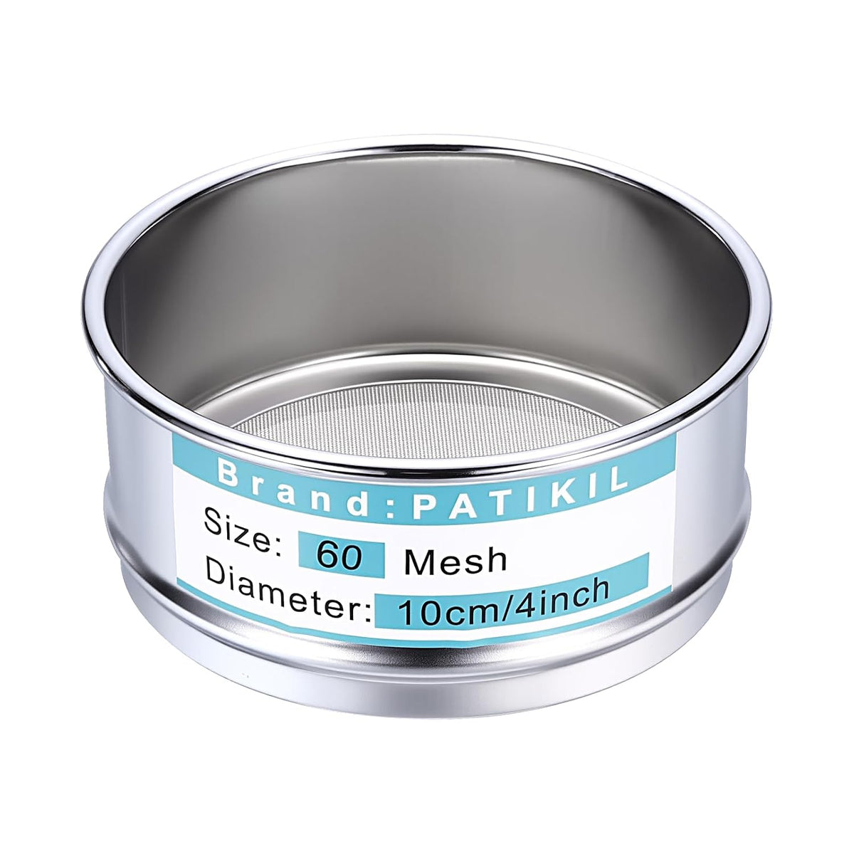 325 Mesh(0.045mm) Lab Sieve, 3.9"(10cm) Diameter Sifting Screen 304 Stainless Steel Wire Cloth Fine Mesh Sieve for Industrial Laboratory Home Soil Sifter Dry Sift Screens Hash - Colors B
