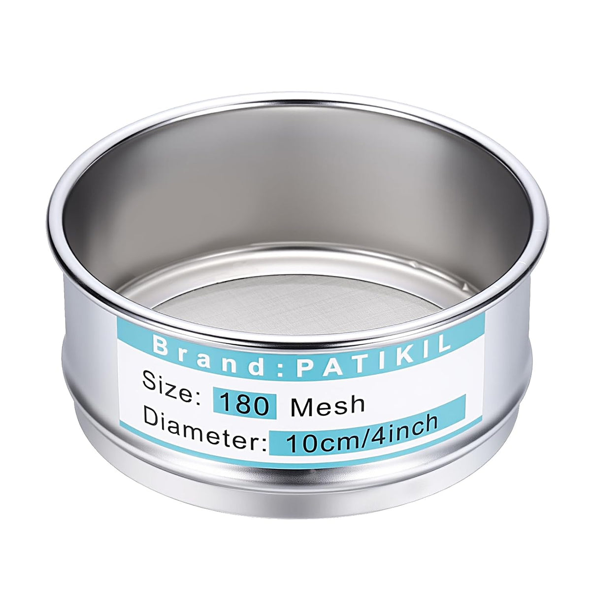 325 Mesh(0.045mm) Lab Sieve, 3.9"(10cm) Diameter Sifting Screen 304 Stainless Steel Wire Cloth Fine Mesh Sieve for Industrial Laboratory Home Soil Sifter Dry Sift Screens Hash - Colors B