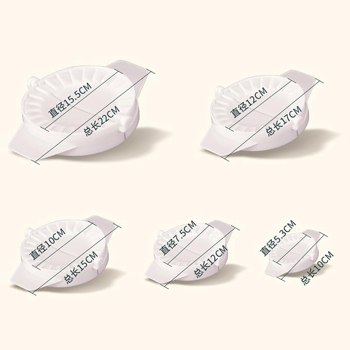 5PCS Dumpling Maker Press, Dumpling Machine Set, Dumpling Mold Machine for Making Perfect Dumplings