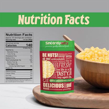 Diced Pineapple (1 LB)-The Perfect Healthy Snack - Vegan, Gluten-Free and Kosher Superfood - Dried Fruit for Yogurts, Trail Mix, and More-Tasty Cooking Staple for Your Favorite Dishes