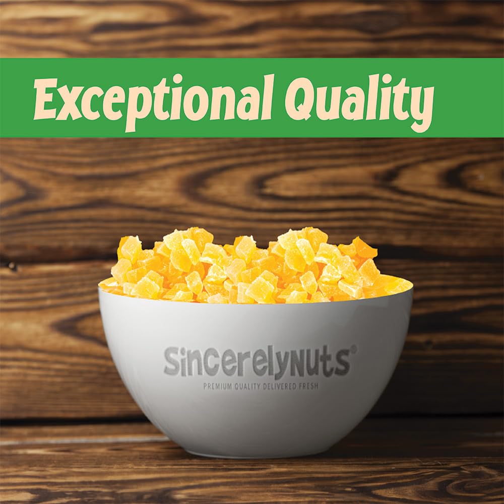 Diced Pineapple (1 LB)-The Perfect Healthy Snack - Vegan, Gluten-Free and Kosher Superfood - Dried Fruit for Yogurts, Trail Mix, and More-Tasty Cooking Staple for Your Favorite Dishes