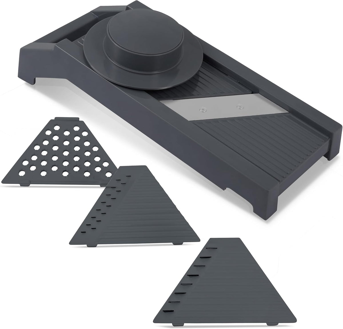 Multi-Blade Mandoline Slicer, Vegetable, Cheese Chopper and Grater, 4 Interchangeable Blades, Safety Guard, Non-Slip Base