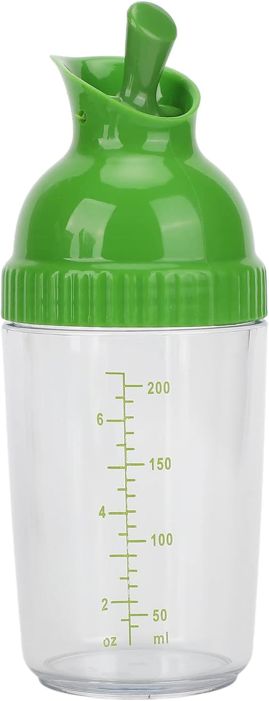 Luqeeg Salad Dressing Shaker Container, Pour Spout Leakproof Salad Dressing Bottle, Oil Vinegar Salad Dressing Bottle, with Lid for Kitchen Soy Sauce Vinegar Oil (Green)