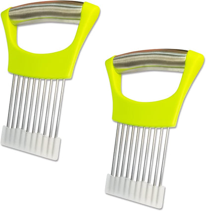 2-PCS Onion Holder for Slicing, Veggie Chopper/Meat Tenderizer, Black