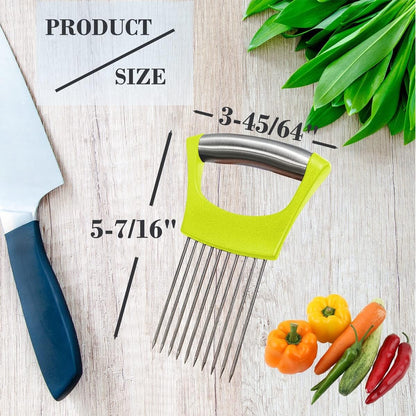 2-PCS Onion Holder for Slicing, Veggie Chopper/Meat Tenderizer, Black