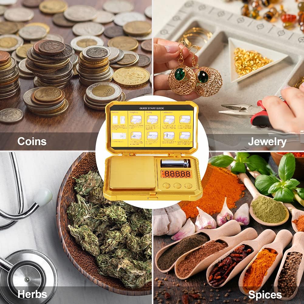 Digital Pocket Scale, 500g x 0.01g Gram Scale, High Precision