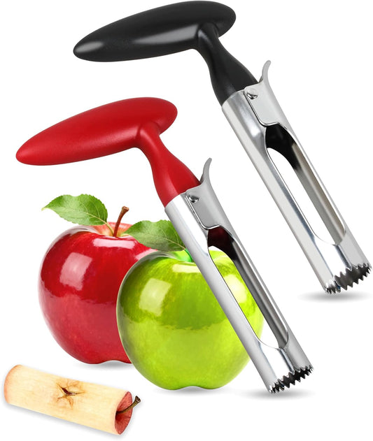 304 Stainless Steel Apple Corer Remover Tool with Serrated Blades | Sharp Serrated Blades Labor-Saving Fruit Corer, Rust Resistant 304 Stainless Steel, Ergonomic Non-Slip Grip