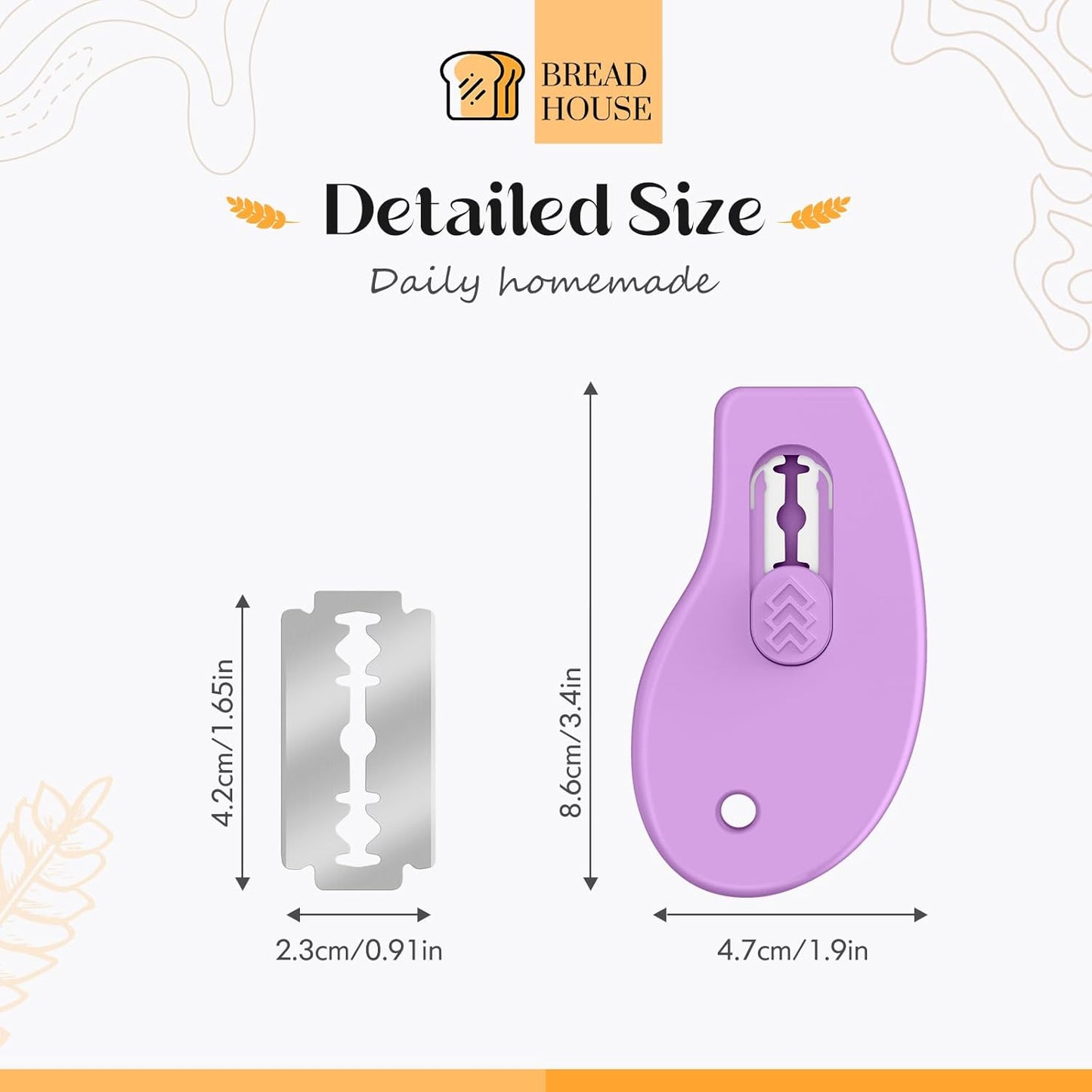 Bread Lame Sourdough Scoring Tool, Extractable & Magnetic Bread Scoring Tool, Bread Scoring Knife for Sourdough Bread Baking, Bread Scorer Tool with 5 Replaceable Razor Blades